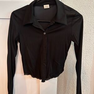 Wilfred Black Button Down Shirt